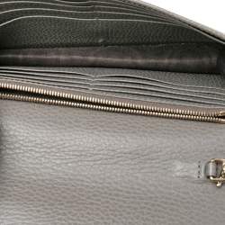 Gucci Grey Leather Interlocking G Wallet on Chain