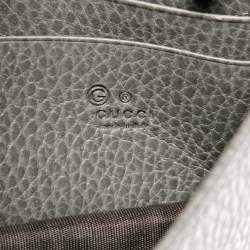 Gucci Grey Leather Interlocking G Wallet on Chain