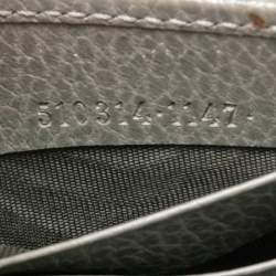 Gucci Grey Leather Interlocking G Wallet on Chain
