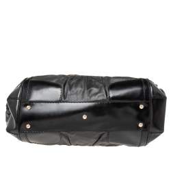 Pre Owned Gucci Black Leather Large Dialux Queen Tote