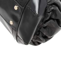 Pre Owned Gucci Black Leather Large Dialux Queen Tote