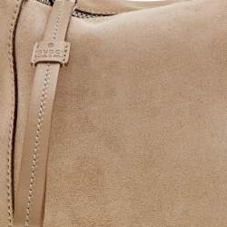 Pre Owned Gucci Beige Suede and Leather Hobo