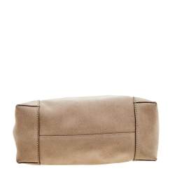 Pre Owned Gucci Beige Suede and Leather Hobo