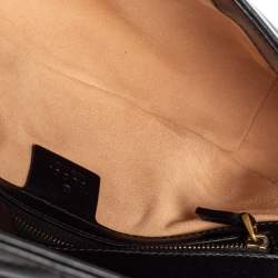 مملوكة مسبقًا حقيبة كتف غوتشي جلد ماتيلاس أسود مارمونت جي جي صغيرة