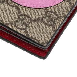 Gucci Beige GG Supreme Canvas Mystic Cat Compact Wallet