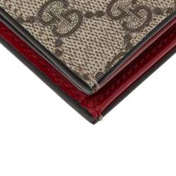 Gucci Beige GG Supreme Canvas Mystic Cat Compact Wallet