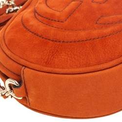 Pre Owned Gucci Cinnamon Brown Nubuck Leather Mini Soho Disco Shoulder Bag