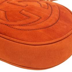 Pre Owned Gucci Cinnamon Brown Nubuck Leather Mini Soho Disco Shoulder Bag