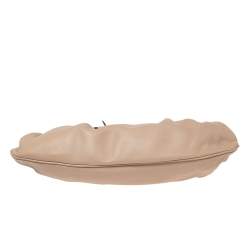 Pre Owned Gucci Beige Leather Bamboo Frame Tassel Clutch