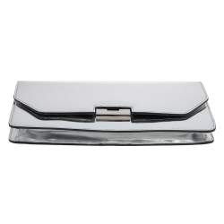Pre Owned Gucci Metallic Silver Leather 58 Clutch
