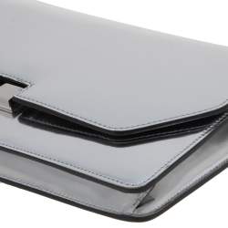 Pre Owned Gucci Metallic Silver Leather 58 Clutch