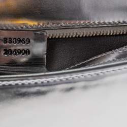 Pre Owned Gucci Metallic Silver Leather 58 Clutch