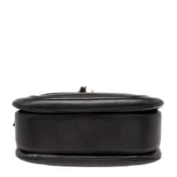 Pre Owned Gucci Black Leather New Bamboo Tassel Top Handle Bag