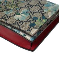 Pre Owned محفظة غوتشي كانفاس مقوى سوبريم جي جي بيج مزهرة بسلسلة