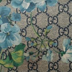 Pre Owned محفظة غوتشي كانفاس مقوى سوبريم جي جي بيج مزهرة بسلسلة