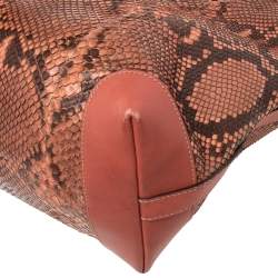 Gucci Pink Python And Leather Craft Tote