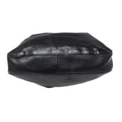 Pre Owned Gucci Black Leather Drawstring Bucket Bag
