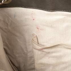 Pre Owned Gucci Dark Grey Guccissima Patent Leather Large Emily Chain Shoulder Bag