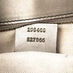 Pre Owned Gucci Dark Grey Guccissima Patent Leather Large Emily Chain Shoulder Bag