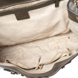 Pre Owned Gucci Dark Grey Guccissima Patent Leather Large Emily Chain Shoulder Bag