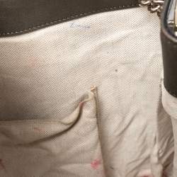 Pre Owned Gucci Dark Grey Guccissima Patent Leather Large Emily Chain Shoulder Bag