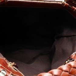 مملوكة مسبقًا حقيبة يد توتس غوتشي سوكي جلد وكانفاس جي جي بيج/بني 