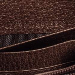 Gucci Beige/Brown GG Supreme Canvas And Leather Applique Courrier Zip Around Wallet
