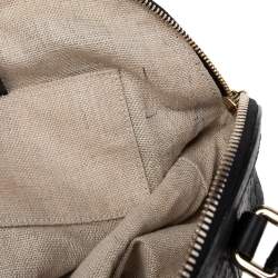 Pre Owned Gucci Black Microguccissima Leather Mini Dome Bag