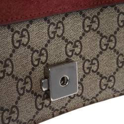 Pre Owned Gucci Multicolor GG Supreme Blooms Canvas and Suede Mini Dionysus Shoulder Bag