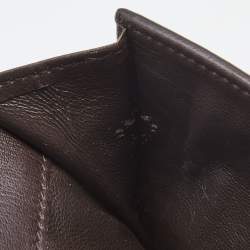 Pre Owned Gucci Brown/Beige GG Canvas and Leather Scarlet Continental Wallet