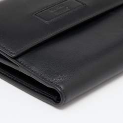 مملوكة مسبقًا محفظة مضغوطة غوتشي جلد أسود