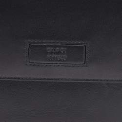 مملوكة مسبقًا محفظة مضغوطة غوتشي جلد أسود