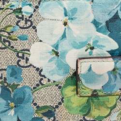 Pre Owned محفظة بقلاب غوتشي فرنش كانفاس سوبريم جي جي بيج/أزرق موردة