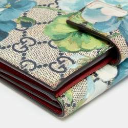 Pre Owned محفظة بقلاب غوتشي فرنش كانفاس سوبريم جي جي بيج/أزرق موردة