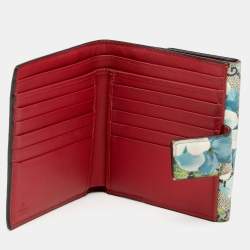 Pre Owned محفظة بقلاب غوتشي فرنش كانفاس سوبريم جي جي بيج/أزرق موردة