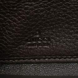 Pre Owned محفظة غوتشي GG جلد بني بسحاب محيط