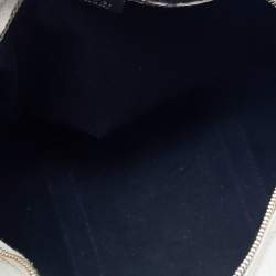Pre Owned Gucci White/Silver GG Supreme Canvas And Leather Joy Boston Bag