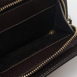Gucci Beige/Brown GG Canvas and Leather Abbey D Ring Compact Wallet