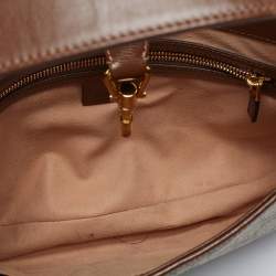 Gucci Beige/Brown GG Supreme Canvas And Leather Small Jackie 1961 Hobo