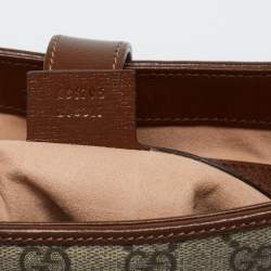 Gucci Beige/Brown GG Supreme Canvas And Leather Small Jackie 1961 Hobo
