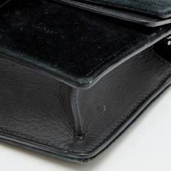 Pre Owned حقيبة كروس غوتشي سوبر ميني ديونسوس جلد وقطيفة أسود