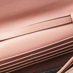 Pre Owned Gucci Pink Guccissima Leather Crossbody Wallet On Chain
