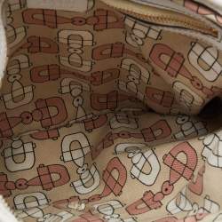 مملوكة مسبقًا Gucci Beige/White GG Canvas And Leather Web Jolicoeur Charms Shoulder Bag