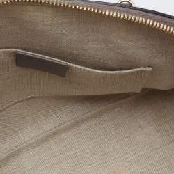 Pre Owned Gucci Grey Microguccissima Leather Mini Dome Satchel
