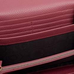 Pre Owned محفظة غوتشي جي جي مارمونت جلد وردي بسلسلة