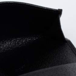 مملوكة مسبقًا Gucci Black GG Canvas and Leather Flap Card Holder