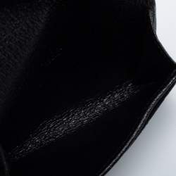 مملوكة مسبقًا Gucci Black GG Canvas and Leather Flap Card Holder