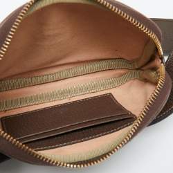 Pre Owned Gucci Beige/Ebony GG Supreme Coated Canvas and Leather Ophidia Belt Bag