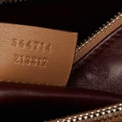 مملوكة مسبقًا حقيبة يد توتس غوتشي زومي جلد ثعبان بني كاراميل متوسطة