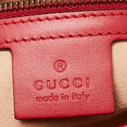 Pre Owned حقيبة كتف غوتشي مارمونت جي جي جلد ماتيلاس حمراء صغيرة